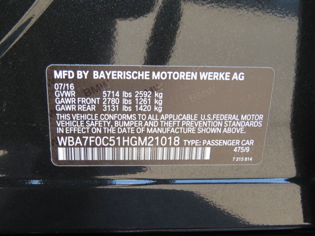 2017 BMW 7-Series 750i